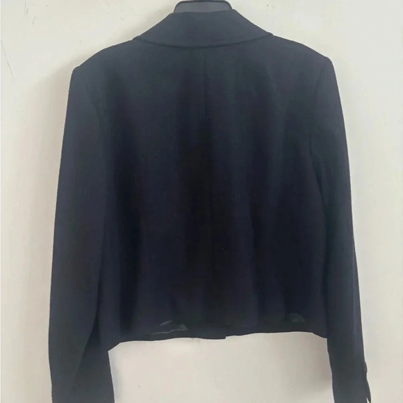 Pendleton Jacket Blazer Womens Sz 14 Black  Lined 100% Virgin Wool Button Front - Picture 2 of 6